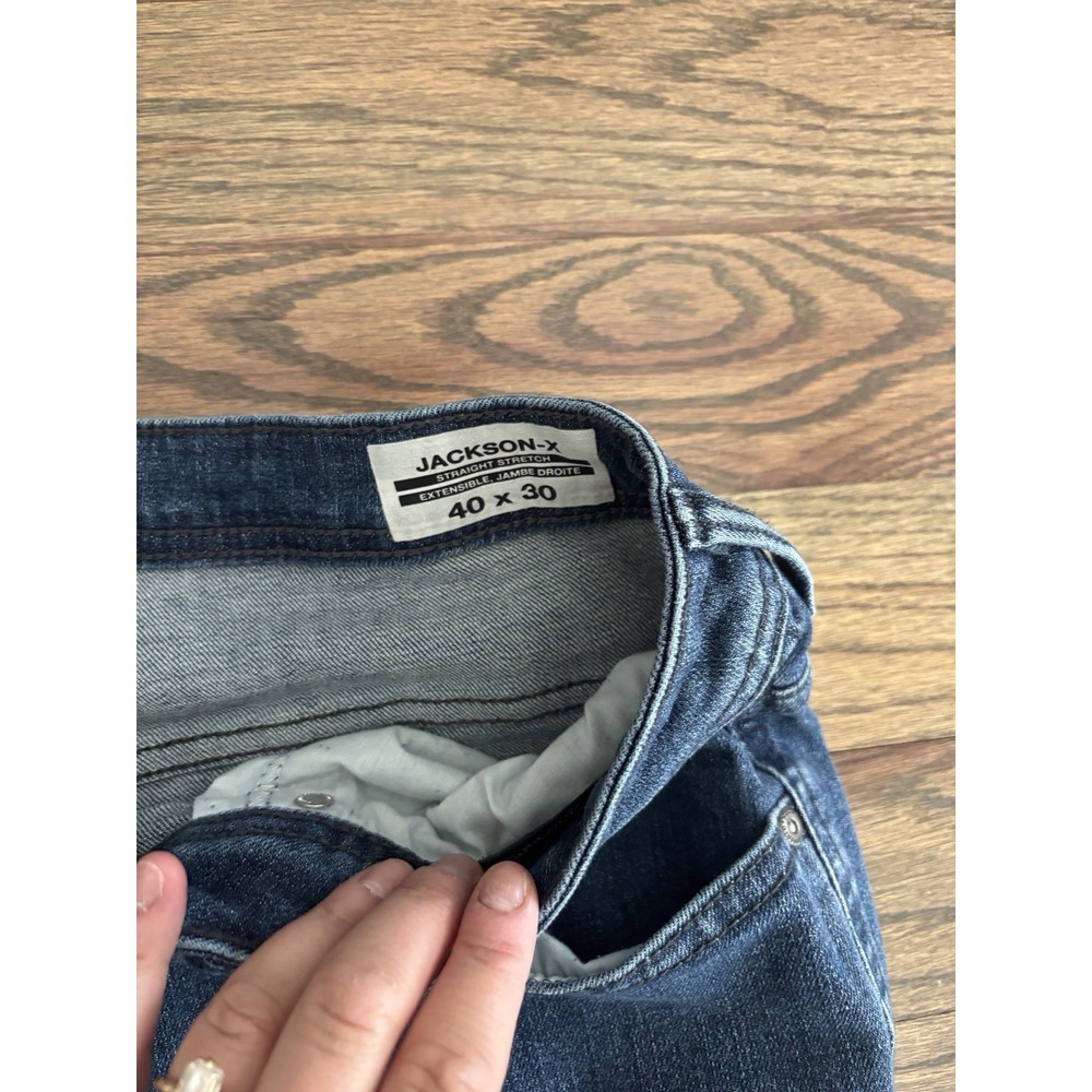 Buffalo David Bitton Men's Jeans 40x30‎ Jackson-X Straight Stretch Fit Dark Wash - Picture 3 of 5